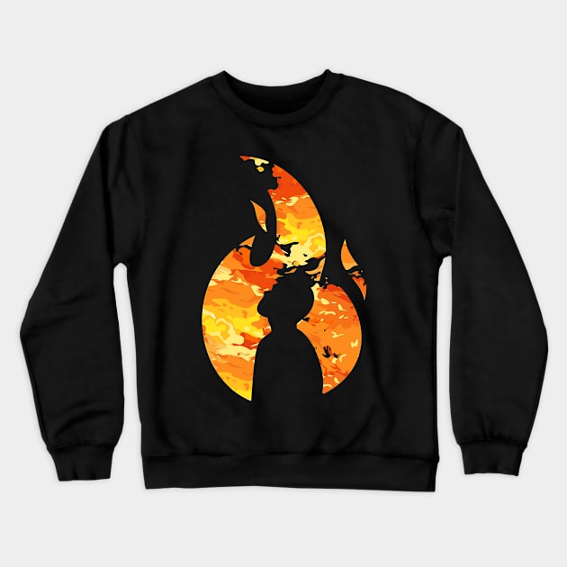 man on fire Crewneck Sweatshirt by keenkei